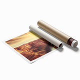 Rolled print showcasing a stunning landscape design with vibrant rock formations in earthy tones, ideal for home decor and art enthusiasts. Perfect for adding a natural touch to any space.