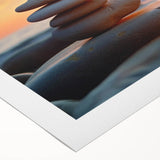 Rolled canvas wall art showcasing a stunning abstract landscape with vibrant colors and intricate rock formations, designed to enhance any modern decor.