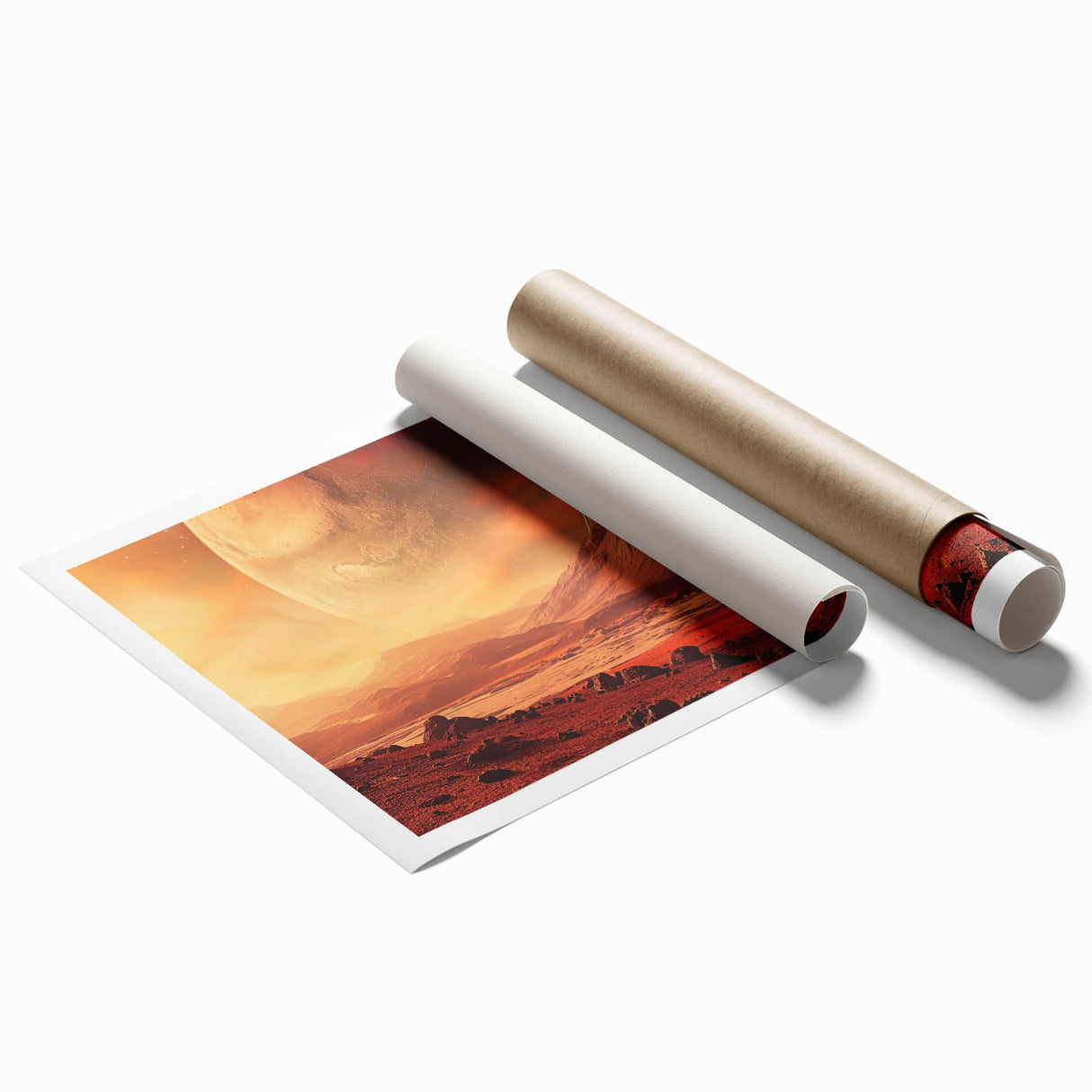 Rolled print showcasing a stunning collection of landscape rock designs, featuring vibrant colors and intricate textures, ideal for home decor and art enthusiasts.