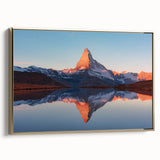 Framed wall art featuring a scenic landscape with rocks, showcased in a sleek gold frame, perfect for adding elegance to modern home decor. Ideal for art enthusiasts seeking unique nature-themed pieces.