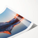 Rolled print showcasing a stunning landscape design with vibrant rocky formations and earthy tones, perfect for enhancing home decor. Packaged securely for delivery.