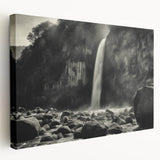 Stretched canvas wall art showcasing a vibrant landscape design with intricate rock formations, ideal for modern home decor. Perfect for adding a natural touch to any room.
