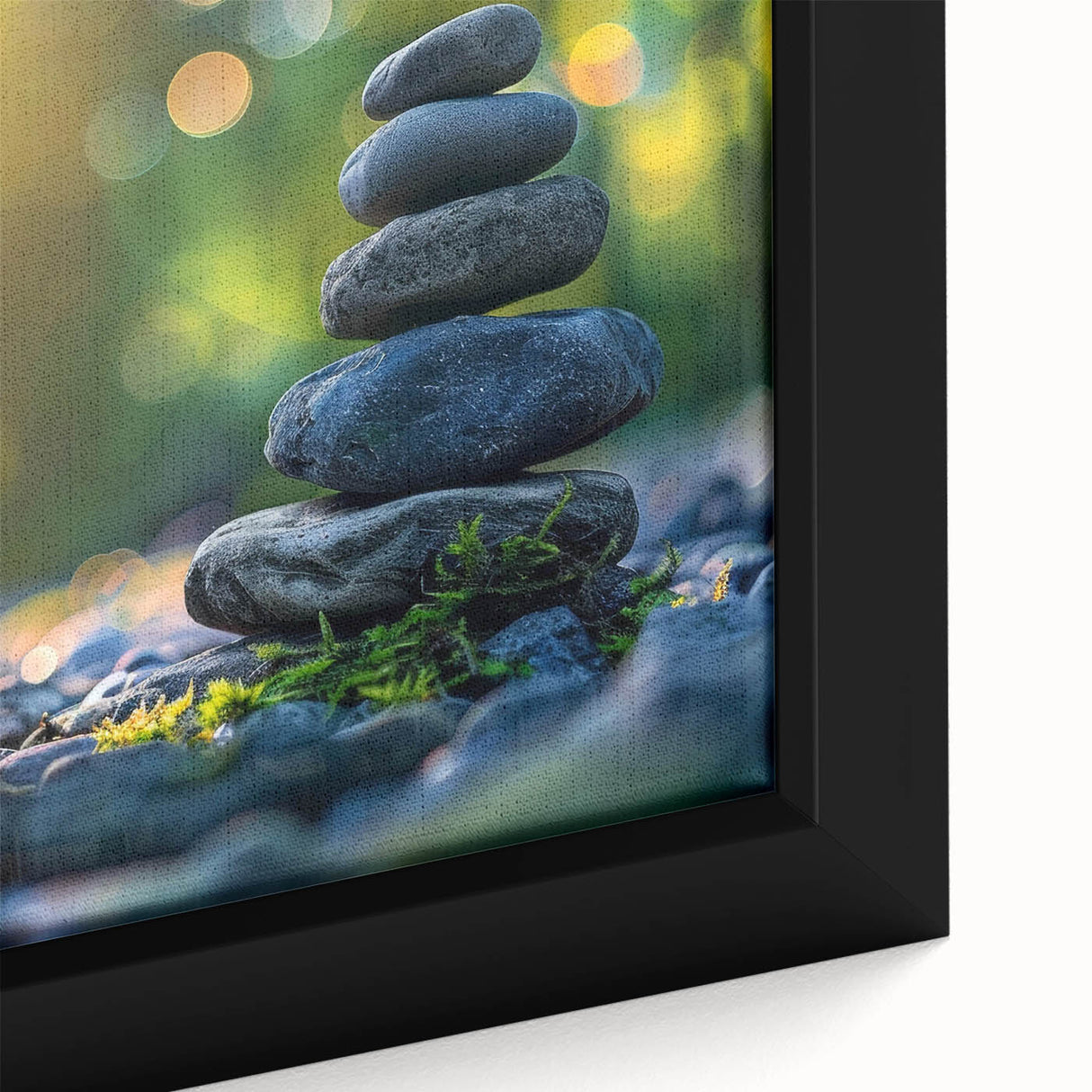 Framed canvas artwork showcasing a stunning close-up of textured rock formations in earthy tones, perfect for enhancing modern home decor and landscape themes.