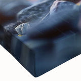 Close-up of a stretched canvas wall art piece showcasing a vibrant landscape with textured rocks, perfect for modern home decor. Ideal for nature enthusiasts.