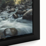 Framed canvas wall art showcasing a close-up of a serene landscape with rocks and earthy tones, perfect for home decor and nature enthusiasts, enhancing interior aesthetics.