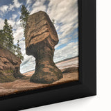 Framed canvas wall art showcasing a close-up of a vibrant landscape with textured rocks and earthy tones, perfect for enhancing home décor in modern settings.