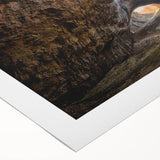 Vibrant rolled canvas wall art showcasing a stunning landscape of rocky formations under a clear blue sky, ideal for home decor and nature enthusiasts.