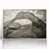 Framed wall art featuring a vibrant landscape design with rocks, showcasing a modern aesthetic. The artwork is presented in a sleek white frame, ideal for enhancing contemporary home decor.