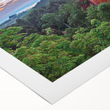 Abstract landscape wall art on rolled canvas, showcasing vibrant colors and unique rock formations, ideal for home decor and artistic expression, packaged securely in a cardboard tube for safe delivery.