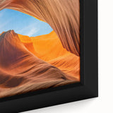 Framed canvas wall art showcasing a close-up of a rocky landscape design, featuring earthy tones and intricate textures, perfect for modern home decor.