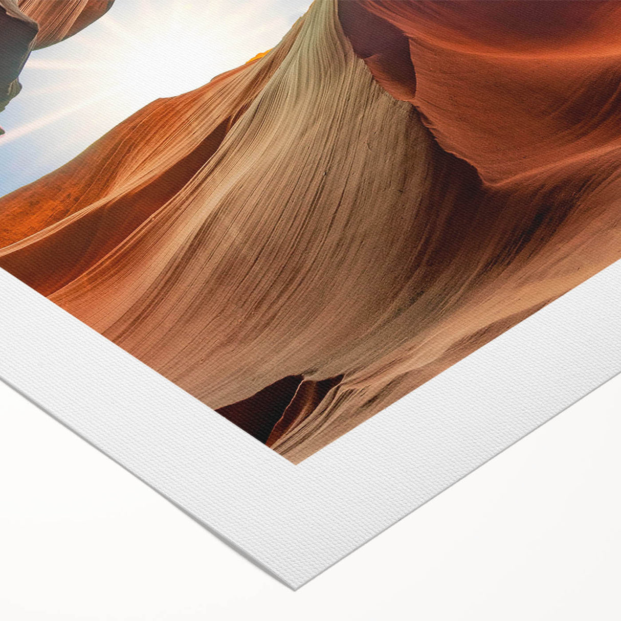 Rolled canvas art showcasing a stunning landscape design featuring vibrant rocks and natural elements, ideal for home decor enhancement and artistic expression.