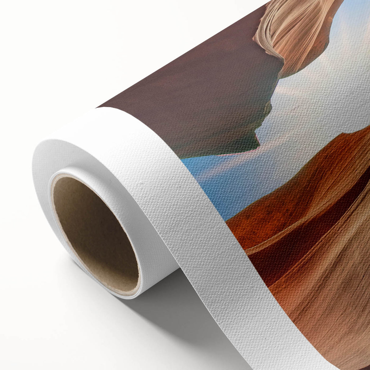 Abstract landscape wall art featuring textured rocks in earthy tones, printed on high-quality rolled canvas, perfect for enhancing modern home decor.