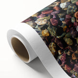 Rolled canvas art showcasing a vibrant abstract landscape design with bold colors and intricate details, ideal for modern home decor. Packaged securely in a cardboard tube for safe shipping.