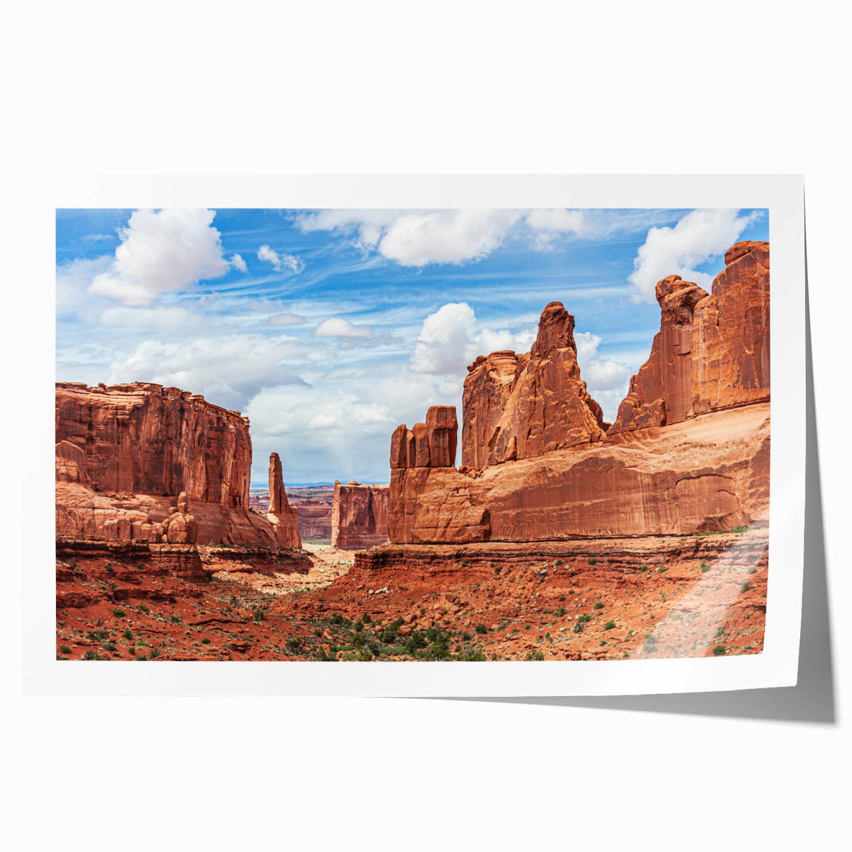Artistic rolled print showcasing a serene landscape of textured rocks in earthy tones, perfect for home decor. Ideal for enhancing modern or rustic interiors.