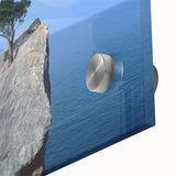 Close-up of a stunning wall art piece featuring a detailed landscape design with textured rocks, suitable for modern home décor, ideal for adding a natural touch to any room.