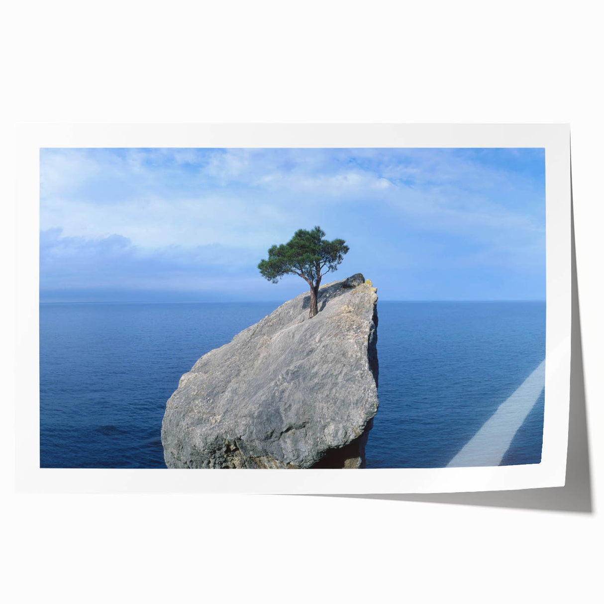 Stunning rolled print of a vibrant landscape featuring rocky formations, ideal for modern home decor. The artwork showcases rich colors and intricate details, perfect for enhancing any interior space.