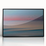 Framed acrylic wall art collection showcasing a stunning seascape design with vibrant colors and a sleek black frame, perfect for modern home decor.