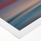 Rolled canvas showcasing a vibrant seascape design with blue and green hues, perfect for coastal decor, packaged securely in a cardboard tube for safe shipping.