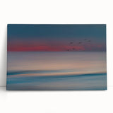 Stretched canvas wall art collection showcasing serene landscapes and seascapes, featuring calming blues and greens, perfect for home decor and relaxation.