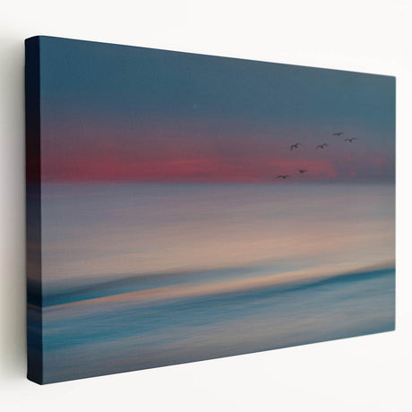 Stretched canvas wall art showcasing a vibrant seascape design, featuring rich blues and greens, ideal for enhancing coastal-themed interiors. Perfect for adding a serene ambiance to living spaces.