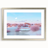Framed wall art collection showcasing a serene seascape design with a silver mat, ideal for enhancing home decor and creating a calming atmosphere.