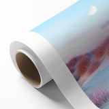 Stunning rolled canvas artwork showcasing a vibrant seascape design, featuring rich blues and greens, perfect for enhancing home decor aesthetics.