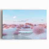 Stretched canvas wall art showcasing a vibrant seascape design, featuring rich blues and greens, perfect for enhancing modern coastal home decor.