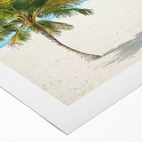 Rolled canvas wall art showcasing a vibrant seascape design with colorful waves and a serene beach scene, perfect for home decor and relaxation themes.