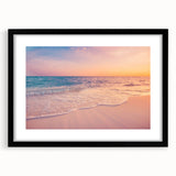 Framed wall art collection showcasing a serene seascape design with a black mat and frame, ideal for enhancing home decor with coastal elegance.