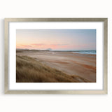 Framed silver wall art showcasing a serene seascape design, featuring calming blue and green hues, ideal for coastal-themed decor. Perfect for enhancing home interiors.