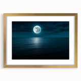 Elegant framed wall art collection showcasing a landscape and seascape design with a gold mat, perfect for home decor and interior styling.