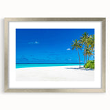 Framed wall art collection showcasing seascape design in silver frame with matting, perfect for enhancing coastal-themed interior decor.