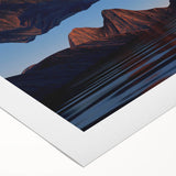 Vibrant seascape wall art on rolled canvas, showcasing a serene ocean view with soft waves and a colorful sunset, perfect for home decor.