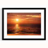 Framed black wall art featuring a modern seascape design, showcasing tranquil blue and white ocean waves, ideal for home decor and enhancing interior aesthetics.