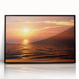 Framed acrylic wall art showcasing a serene seascape design, featuring calming blue and green tones, perfect for coastal-themed decor. Ideal for enhancing living spaces with a touch of tranquility and nature-inspired aesthetics.