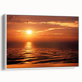 Framed canvas wall art from the Landscapes & Seascapes collection, showcasing serene ocean waves and coastal scenery, presented with a white frame for a modern aesthetic.