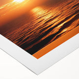 Rolled canvas art print showcasing a vibrant seascape design, featuring calming blue tones and dynamic wave patterns, ideal for enhancing coastal-themed interiors.