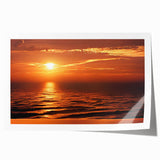 Rolled print showcasing a serene seascape design, featuring vibrant blues and soft waves, ideal for coastal-themed decor, elegantly packaged in a protective tube.