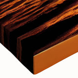 Close-up of a stretched canvas wall art piece showcasing a vibrant seascape design, featuring rich blues and greens, perfect for enhancing coastal home decor.