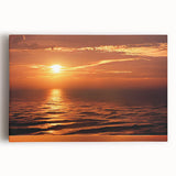 Stretched canvas wall art featuring a vibrant seascape design with vivid blues and greens, framed and ready to enhance any living space decor.