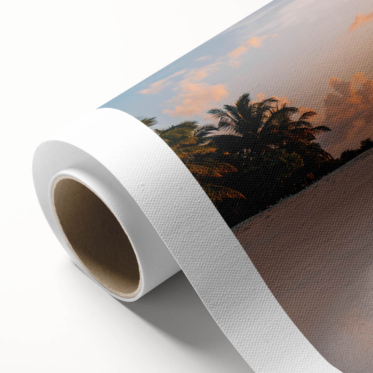 Vibrant rolled canvas showcasing a stunning seascape design from the Landscapes & Seascapes wall art collection, featuring rich blues and greens, perfect for home decor.