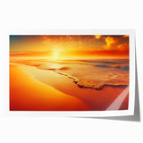 Rolled print showcasing a vibrant seascape design featuring calming blues and greens, ideal for coastal decor. Perfect for enhancing any living space or office.