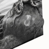 Close-up of a vibrant acrylic wall art piece showcasing a stunning seascape design, featuring rich blues and greens, ideal for coastal home decor enthusiasts.