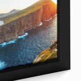 Close-up of a framed canvas from the Landscapes & Seascapes wall art collection, showcasing vibrant ocean hues and intricate details, perfect for home decor.