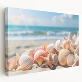 Stretched canvas print showcasing a vibrant seascape design from the Landscapes & Seascapes collection, highlighting vivid blues and greens, ideal for coastal decor.