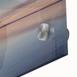 Close-up of an acrylic wall art piece showcasing a vibrant seascape with rich blues and greens, emphasizing intricate details and textures ideal for coastal decor.