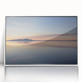 Framed acrylic wall art collection showcasing a serene seascape design, featuring calming blue and white hues, perfect for home decor enhancement.