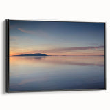 Framed canvas wall art showcasing a serene seascape design with a black frame, ideal for enhancing modern home decor. Perfect for coastal-themed interiors.