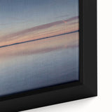 Framed canvas artwork showcasing a vibrant seascape design with rich blues and greens, emphasizing waves and coastal elements, perfect for home decor.