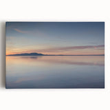 Stretched canvas wall art showcasing a serene seascape design, featuring soft blue and green hues, ideal for coastal-themed home decor. Perfect for enhancing living spaces with calming oceanic vibes.